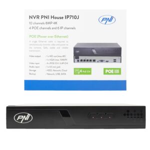 NVR POE PNI House IP710J, 10 kanalov 4K 8MP