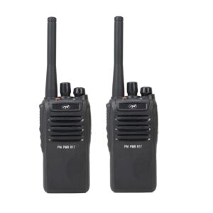 Komplet 2 prenosnih radijskih postaj PNI PMR R17 446MHz, 0,5W, 16 PMR kanalov in 50 CTCSS in 104 DCS tonov, programabilna, Li-Ion