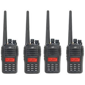 Komplet 4 prenosnih radijskih postaj PNI PMR R18, 446MHz, 0,5W, 128 kanalov, 16 PMR in 50 CTCSS ter 104 DCS tonov, FM radio, prog.