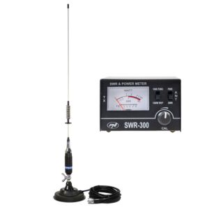 CB antena PNI S75 z magnetom in reflektometrom za merjenje SWR