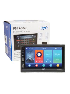 Avtomobilski multimedijski predvajalnik PNI A8040 z Androidom 13, 2GB DDR3/ROM 32GB, 7 inčni zaslon, CarPlay, Android Auto, 2 x USB, BT