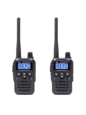 Komplet 2 prenosnih radijskih postaj PNI PMR R45 PRO 446MHz, 0,5W, 99 programabilnih kanalov, 16 PMR in 38 CTCSS ter 104 DCS tonov,